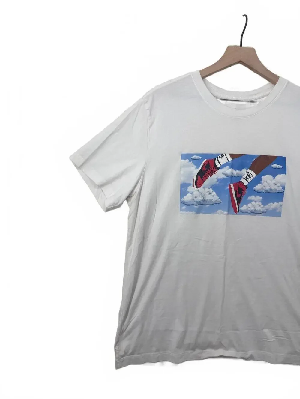 Jordan Graphic T-Shirt with Red Sneakers Print | Men’s XL